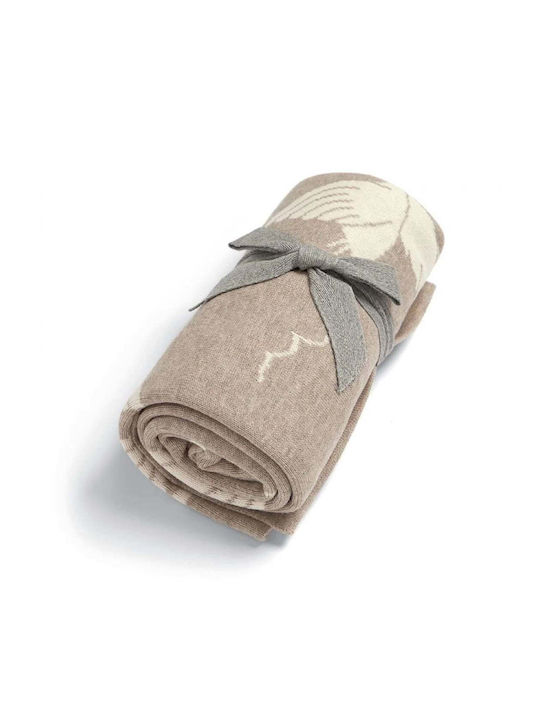 Mamas & Papas Blanket Nursery Swaddling Blankets Knitted Brown 70x90cm