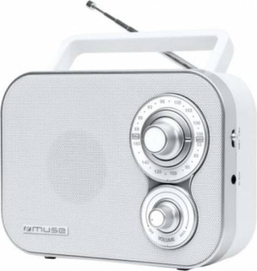 Muse M-051 R Retro Φορητό Ραδιόφωνο Ρεύματος / Μπαταρίας Λευκό