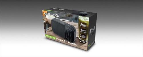 Muse M-025 R Ραδιοφωνάκι Μπαταρίας Μαύρο Black