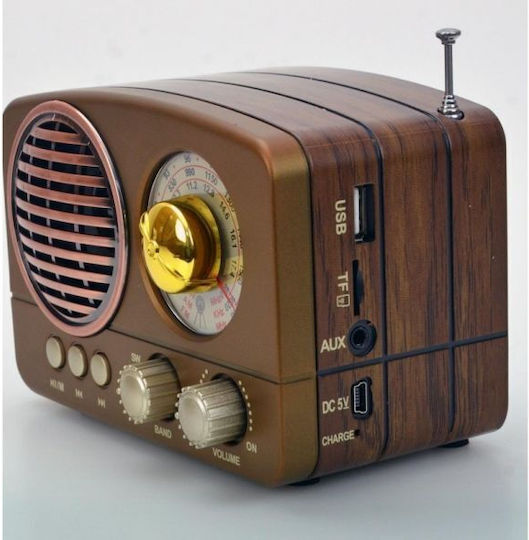 Meier M-161BT Retro cu Bluetooth Maro