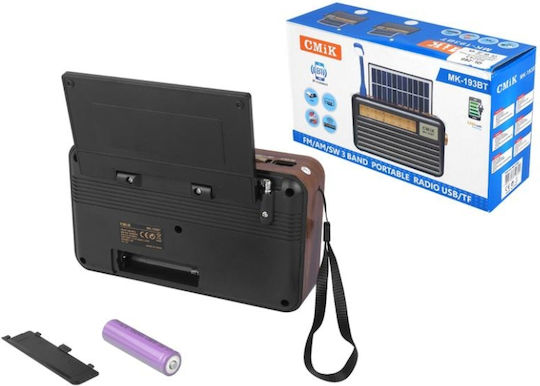 MK-193BT Tabletop Radio Solar with Bluetooth and USB Brown