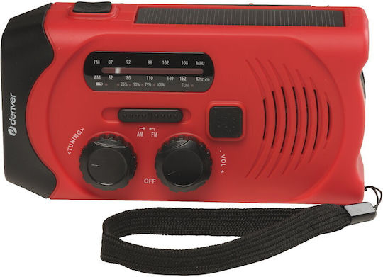 Denver SCR-2000 Solar cu USB Roșu