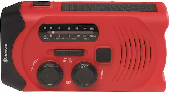 Denver SCR-2000 Solar cu USB Roșu