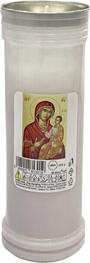Box of 24 Long-Lasting Candles 50 Hours of Italian Paraffin Quality A 5 Days White 24 pcs