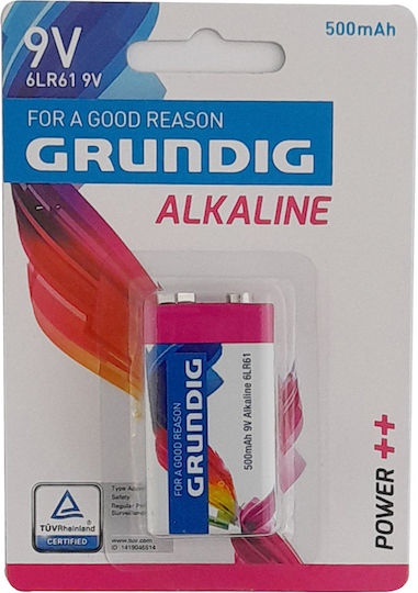 Grundig Power++ Αλκαλική Μπαταρία 9V 1τμχ