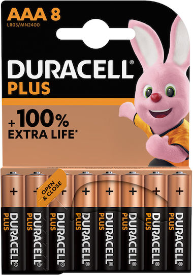 Duracell 8 Pack Alkaline Batteries AAA Simply 1.5V