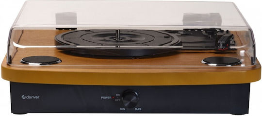 Denver VPL-230LW 111201100270 Πικάπ με Belt Drive, Προενίσχυση και Ενσωματωμένα Ηχεία Καφέ
