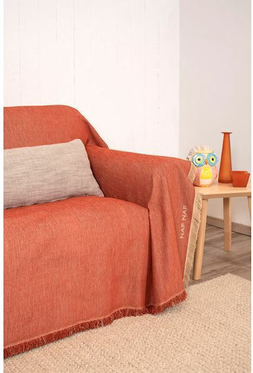 Naf Naf Highline Ριχτάρι Τετραθέσιου Καναπέ Chenille 180x350εκ. Πορτοκαλί
