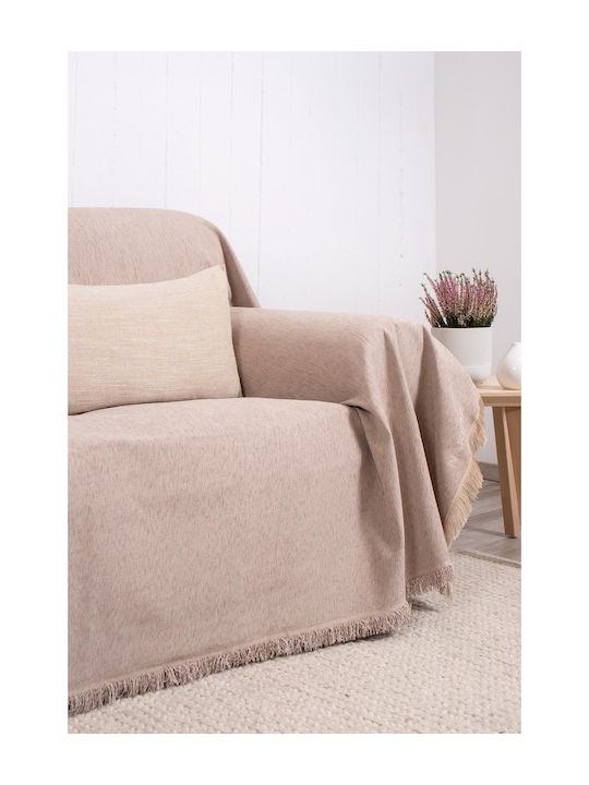 Naf Naf Highline Dreisitzer-Sofa Wurf Chenille 180x300cm Dunkelbeige 358-135 876-180 x 300