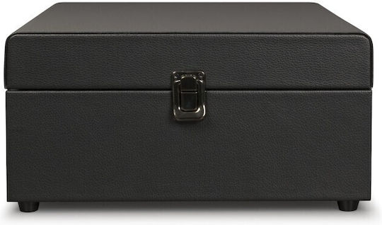 Crosley Voyager CR8017B-BK Кутия за риболовни принадлежности Грамофон с Предусилвател и Вградени говорители Черен