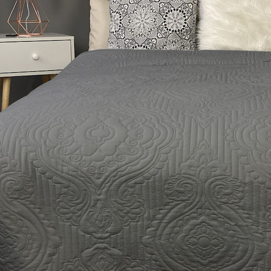 Homelevel Κουβερλί Υπέρδιπλο από Πολυεστέρα Gray 220x240cm