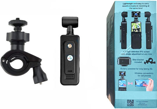 Lamtech LAM980305 Action Camera 4K Ultra HD with Screen 1.31" and Wi-Fi Black