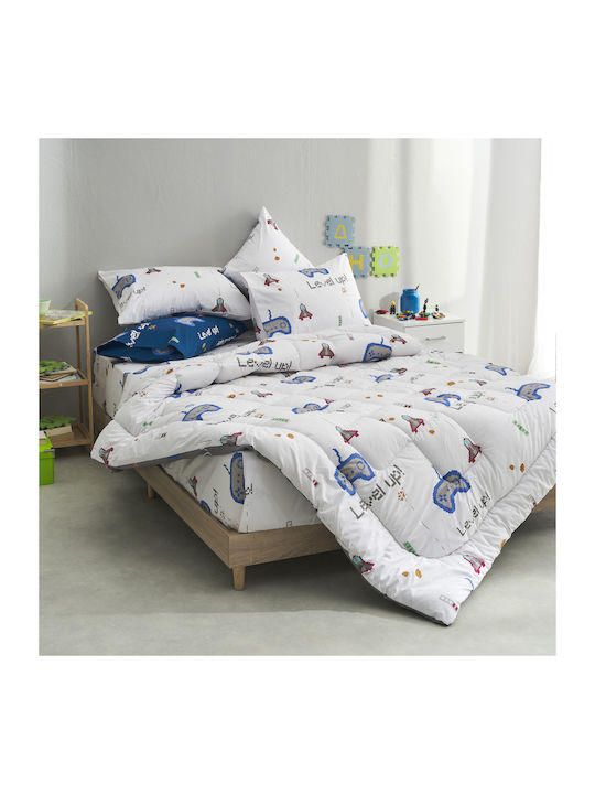 Charalambidis Textiles Σετ Παιδικές Μαξιλαροθήκες 52x72εκ. Λευκό