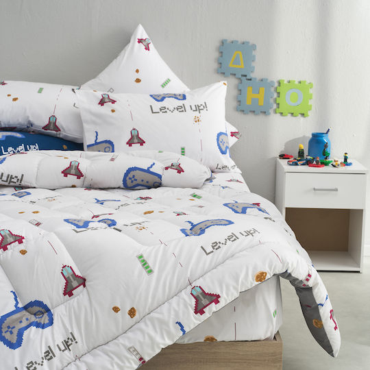 Charalambidis Textiles Σετ Παιδικές Μαξιλαροθήκες 52x72εκ. Λευκό