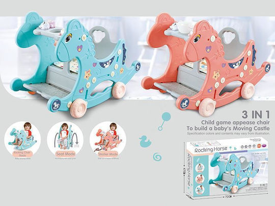 Wooden Rocking Toy Horse Pink