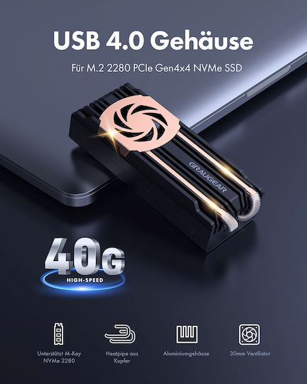 Graugear Case for Hard Drive M.2 SATA III with Connection Type-C