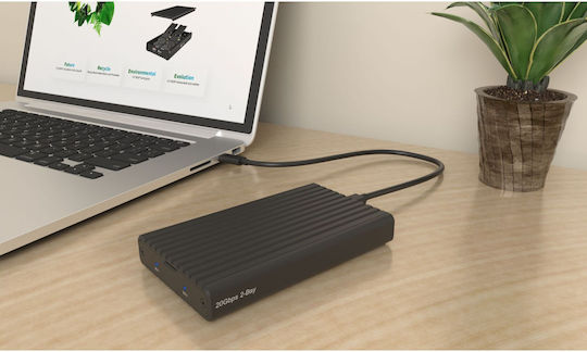 Icy Box External Case for Hard Drive M.2 SATA III with Connection Type-C