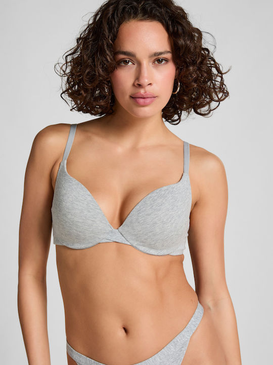 Push Up Bra Underwire Gray