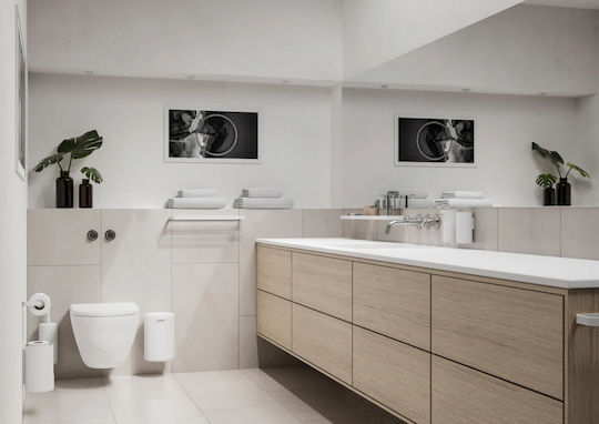 Zone Denmark De perete Suport de hârtie Metal Albă