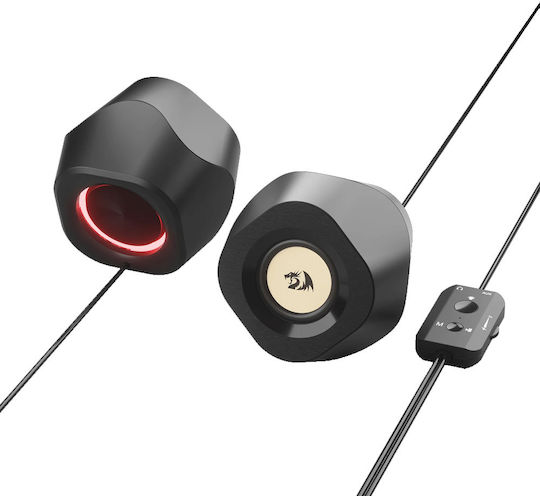 Redragon GS590 Pro Ασύρματα Ηχεία Υπολογιστή 2.1 με RGB Φωτισμό και Bluetooth σε Μαύρο Χρώμα