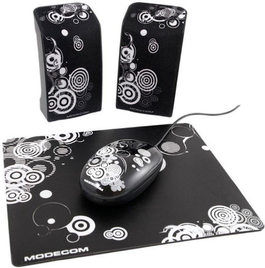 Modecom Starter Art 3 Ηχεία Υπολογιστή 2.0 με Ισχύ 1W Μαύρα