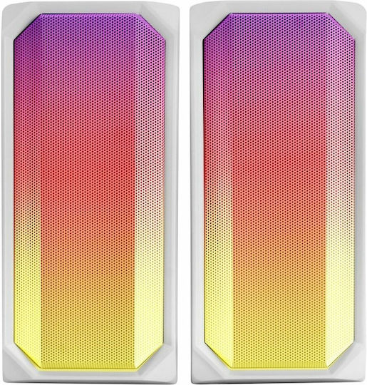 MSRGBW 2.0 Wireless Speakers with RGB and Bluetooth 15W White
