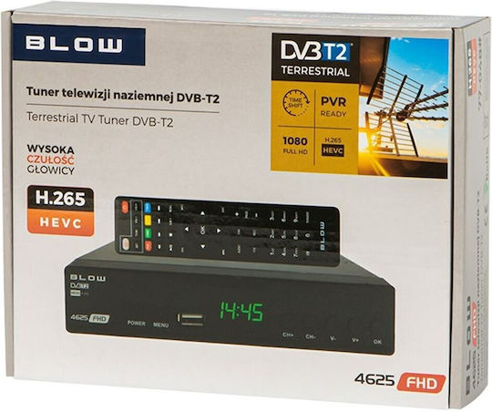 Blow T2 4625FHD Ψηφιακός Δέκτης Mpeg-4 Full HD (1080p) Σύνδεσεις SCART / HDMI / USB