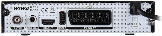WIWA H.265 2790Z H.265 Maxx Ψηφιακός Δέκτης Mpeg-4 HD (720p) με Λειτουργία PVR (Εγγραφή σε USB) Συνδέσεις SCART / USB