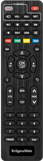 Kruger & Matz Mini Tuner DVB-T2 H.265 KM9999 Ψηφιακός Δέκτης Mpeg-4 Full HD (1080p) Συνδέσεις HDMI / USB