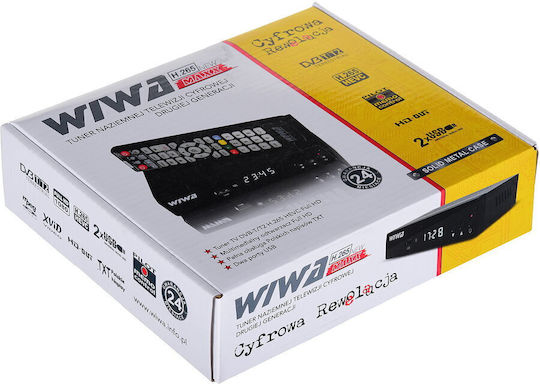 WIWA H.265 2790Z LITE Ψηφιακός Δέκτης Mpeg-4 HD (720p) με Λειτουργία PVR (Εγγραφή σε USB) Συνδέσεις SCART / USB