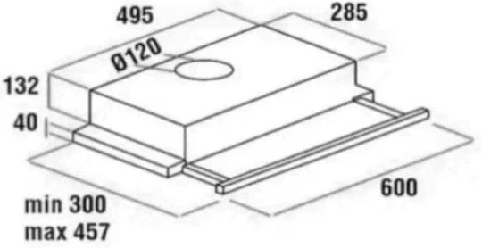 Hausberg Συρόμενος Απορροφητήρας 60cm Μαύρος