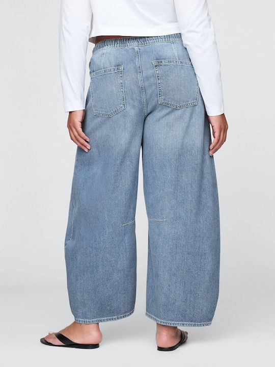 Damenjeans Mittelhohe Taille in Konischer Linie Medium Wash