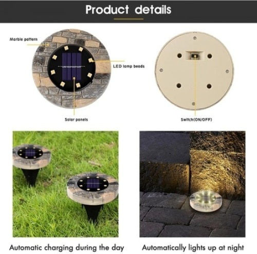 Lampa Lampă Solară 2.4W cu Senzor de Mișcare și Fotocelulă IP67