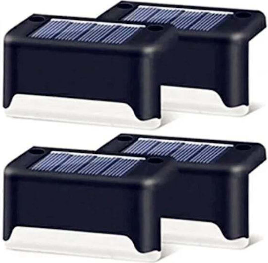 Set 4 Lămpi Solare de Perete Alb Cald cu Fotocelulă IP65 7.8bucx4.5bucx4.2buccm