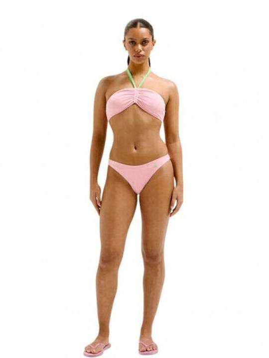 Bikini Set Top & Slip Bottom with Detachable Straps Juicy Pink