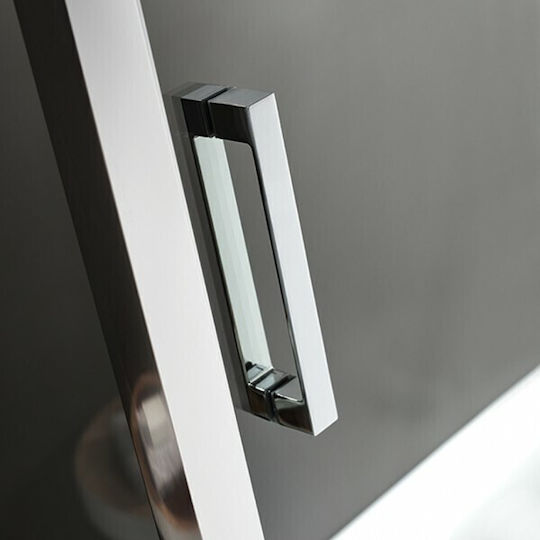 Axis Slider 1+1 Slx 100c-100+2xx3 104-107x185cm Sauberes Glas Duschkabine 1 Festes & 1 Schiebeflügel