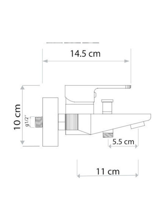 Bath Faucet Set Forte Mix M2401 White