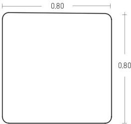 Κρεμαστός Καθρέπτης Iron Square 80x80 Εκ Τετράγωνος Black Μαύρος