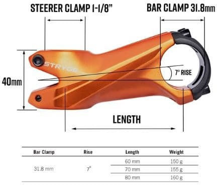 Funn Stryge 31.8MM X +7° 86-00017 Bicycle Handlebar Stem +7°