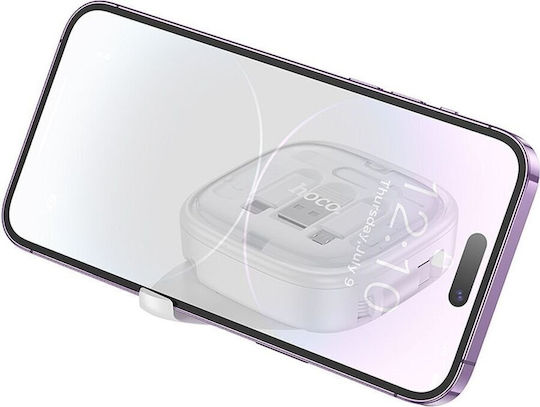 Hoco Подвижен USB 2.0 Кабел USB-C Мъжки - USB-C 60W Захранване (PD) Бял 0.95м 302493