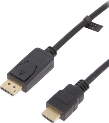 LogiLink Cable DisplayPort male - HDMI male 5m Μαύρο (CV0129)