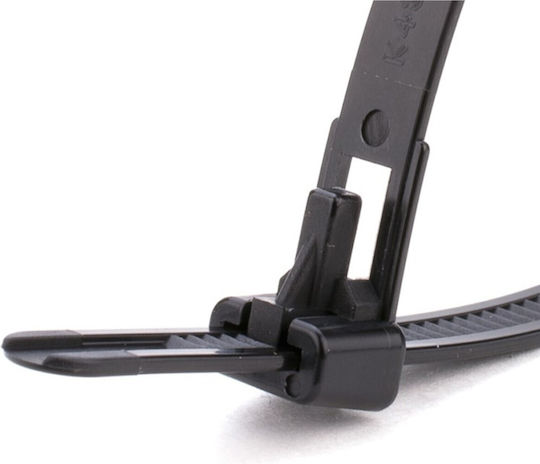 Bormann Plastic Cable Ties 200mm x 7.5mm in Black Colour (50 pcs)