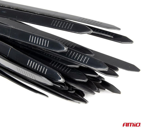 AMiO Plastic Cable Ties 200mmx2.5mm in Black Colour 100pcs 02152