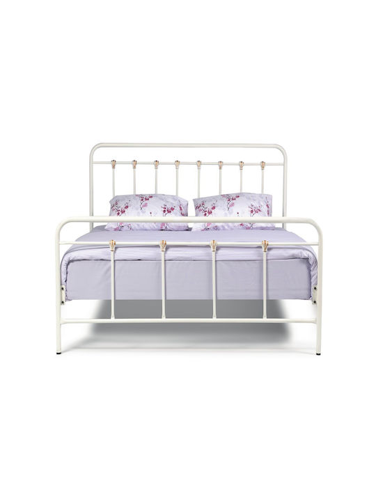 Ks Kouppas Amelie Κρεβάτι Ημίδιπλο Μπεζ Χρυσό Στρώμα 200x120cm