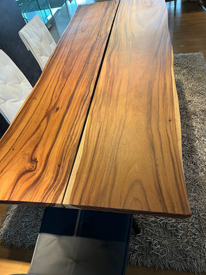 Τραπέζι Dasar 220x100x75cm Μασίφ Κορμός Casa Vogue