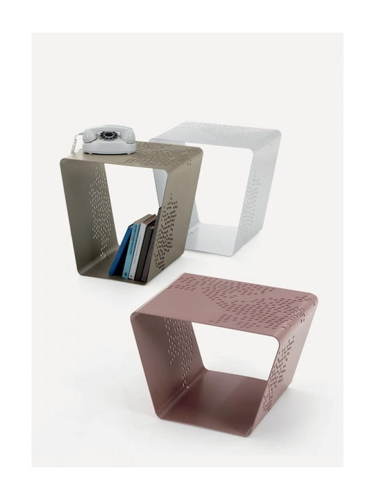 Pattern Coffee Table Pink Metal 45x40xh.30cm bontempi