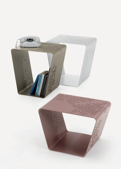 Kaffeetisch Muster Rosa Metall 45x40x30cm Bontempi