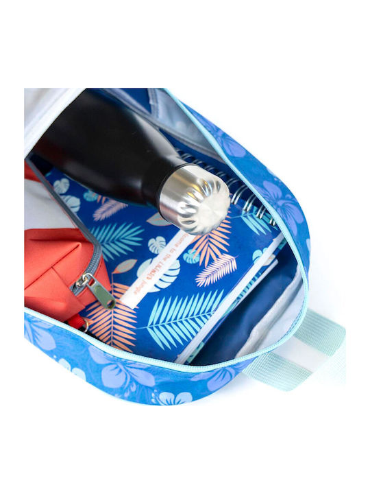 Cerda Stitch Ghiozdan Școlar De Spate Pentru Școala Primară Cu Husă Pentru Sticlă De Apă Albastru 25 x 10 x 31 cm