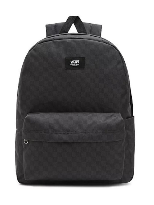 Vans Old Skool Check School Bag Backpack Junior High-High School Black with Water Bottle Holder 22Liters