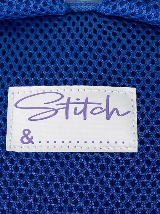 Cerda Lilo & Stitch Ghiozdan De Școală Pentru Școala Primară Cu Husă Pentru Sticlă De Apă Albastru 25 x 10 x 30 cm